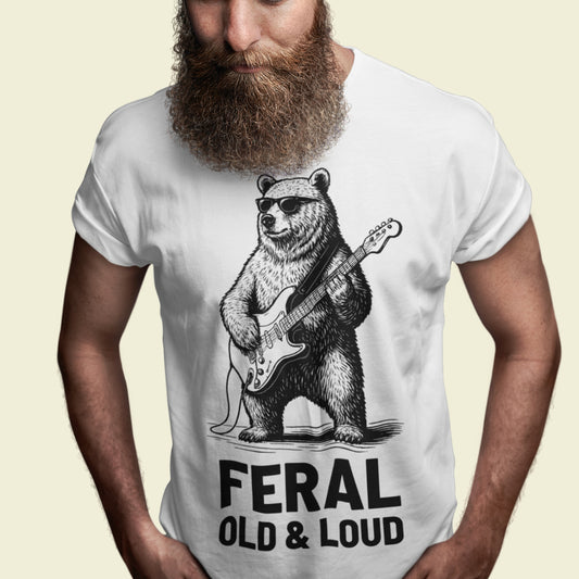 fathers-day-lifestyle-guitar-tshirt-gift-for-dad-feral-old-and-loud-bear-electric-guitar-with-kids-music-shirt-restless-wears