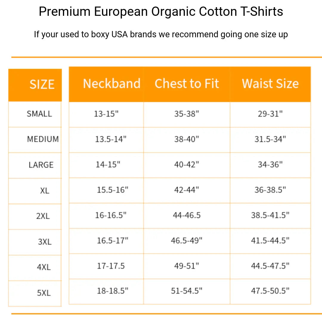 organic-cotton-tshirt-size-chart-chest-waist-measurements