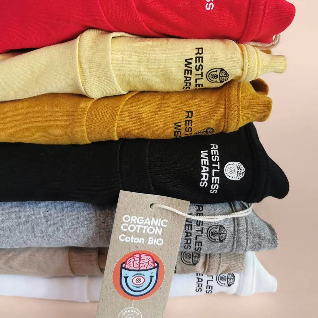 organic-cotton-tshirt-multi-colour-stack-restless-wears-logo