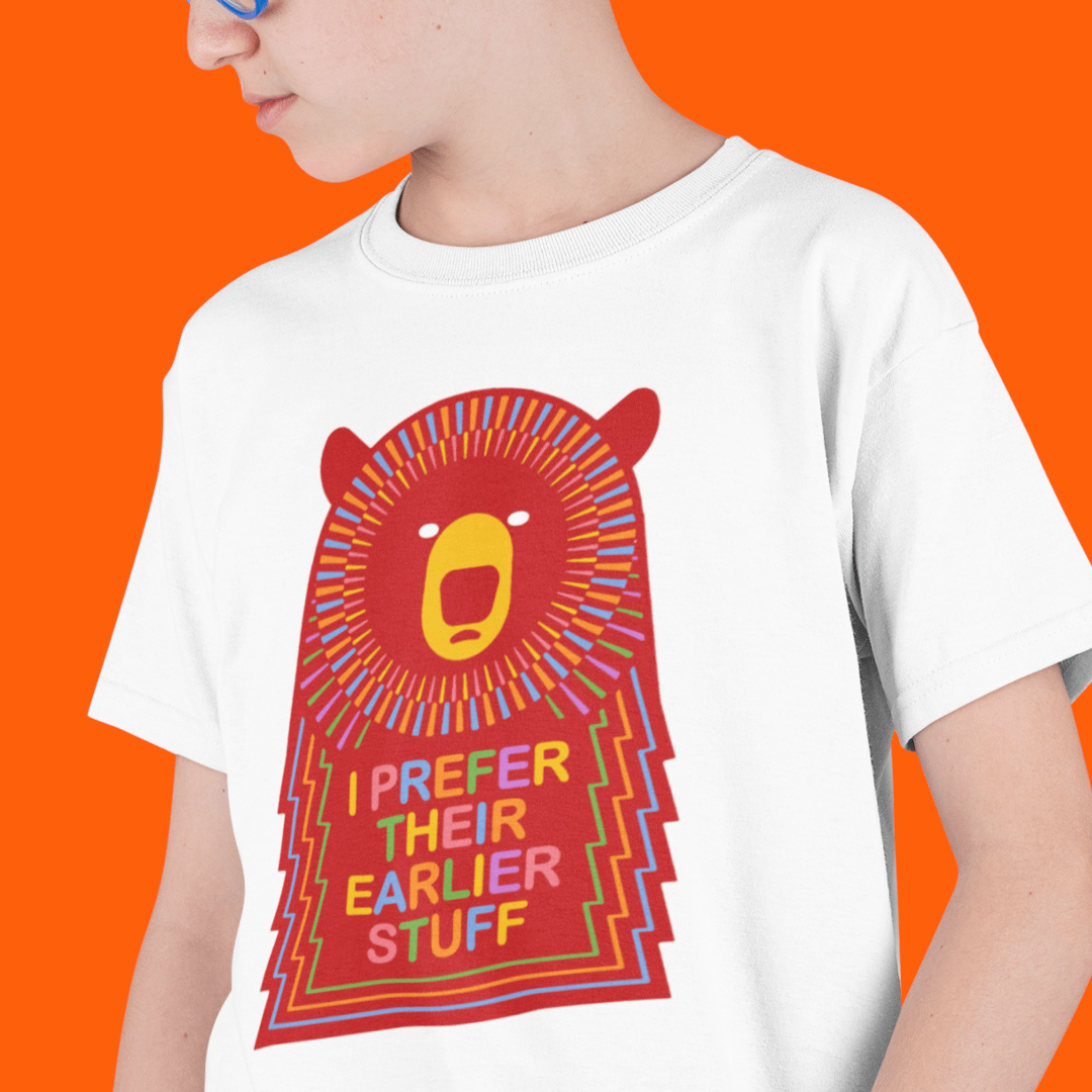 Restless Wears Muso Bear Kids Organic Cotton T-Shirt Bear T-Shirt Music Quote T-Shirt