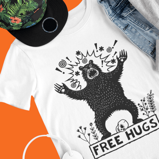 Free Hugs Kinder-T-Shirt aus Bio-Baumwolle