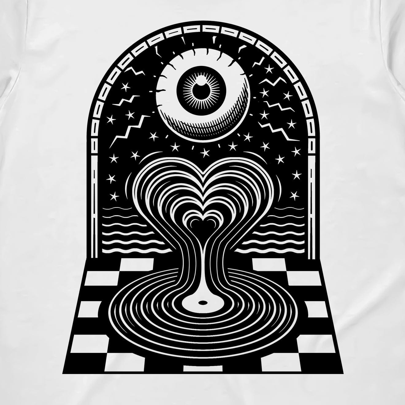 Camiseta OJO/CORAZÓN/VINILO