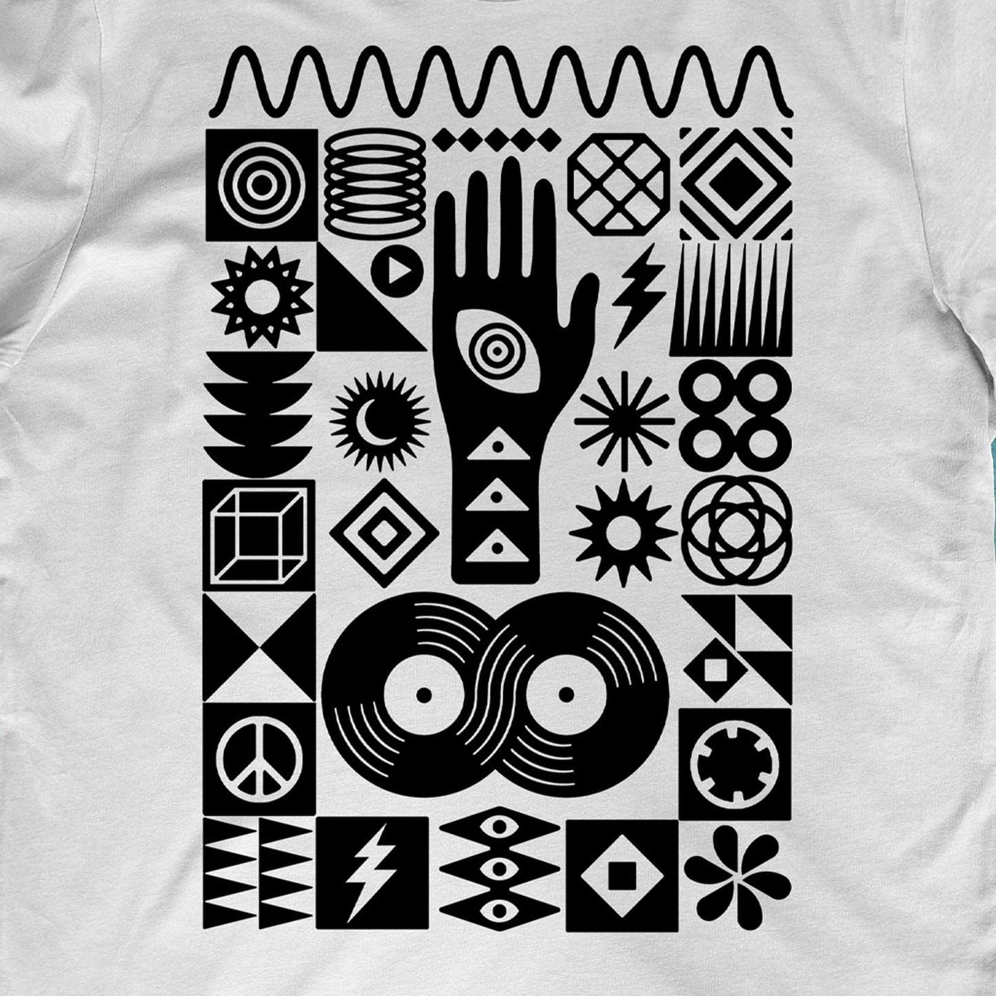 Camiseta con ruido jeroglífico