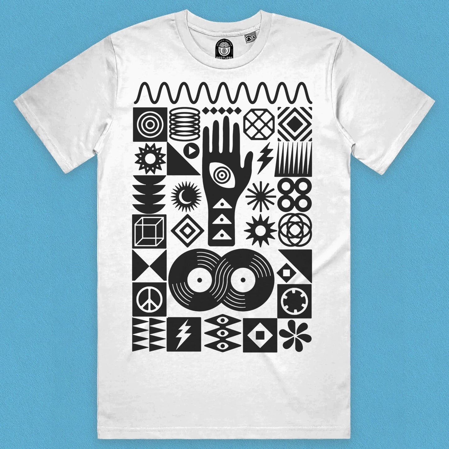Camiseta con ruido jeroglífico
