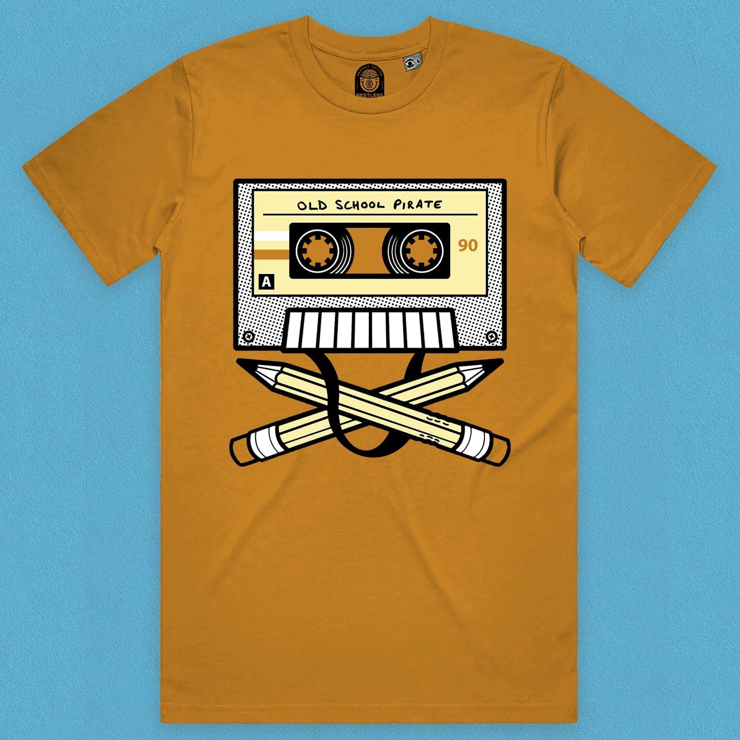 Old School Pirate Cassette Tape T-Shirt