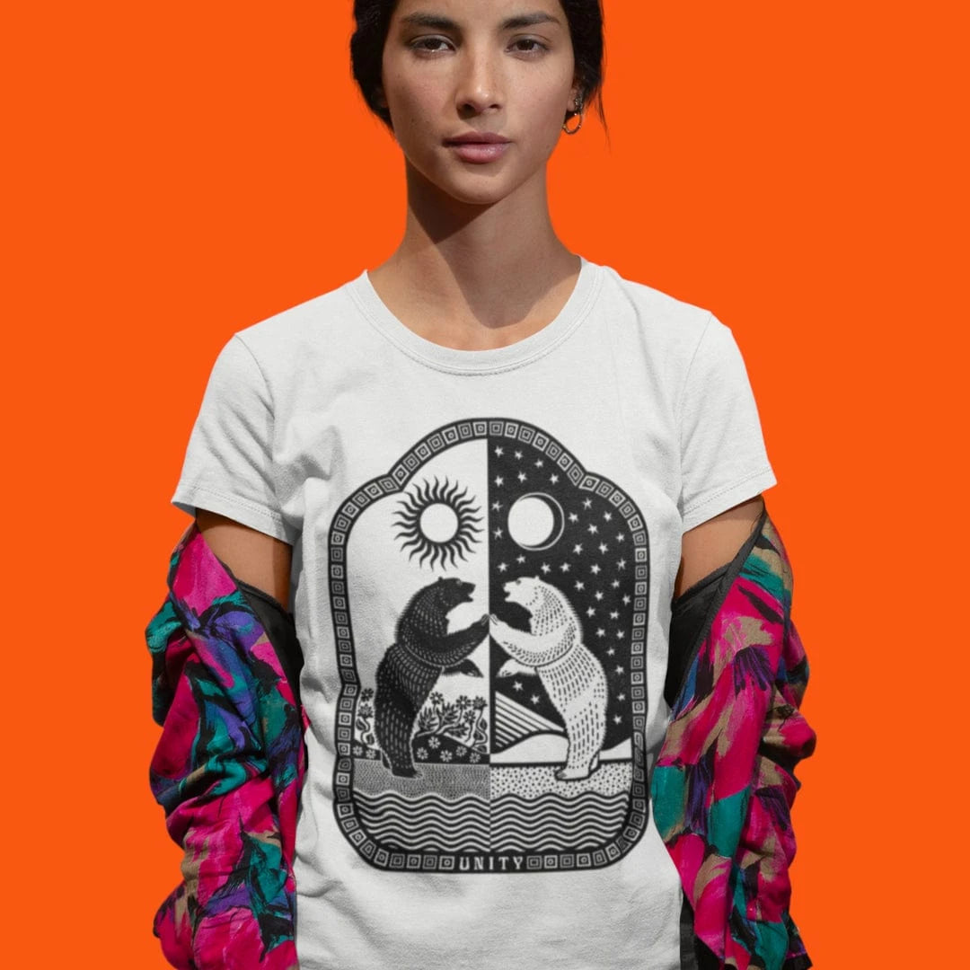Unity Bear - Sun & Moon Design T-Shirt