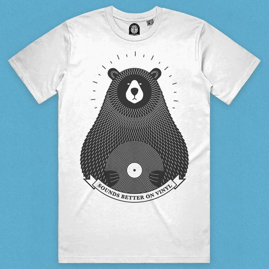 white-tee-shirt-vinyl-lover-bear-organic-cotton-t-shirt