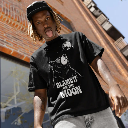 festival-outfits-men-black-funny-bear-t-shirts-urban-style

