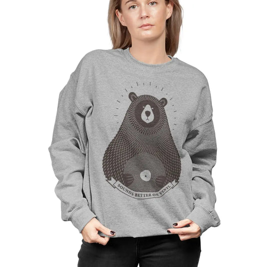grey-vinyl-bear-jumper-sounds-better-on-vinyl-unisex-fit