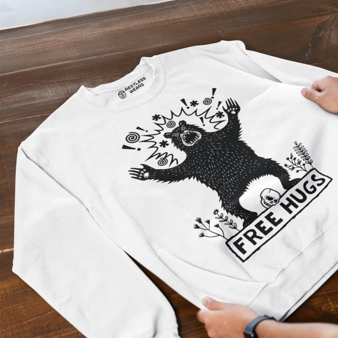 free-hugs-jumper-with-roaring-bear-print-unisex-heavy-cotton