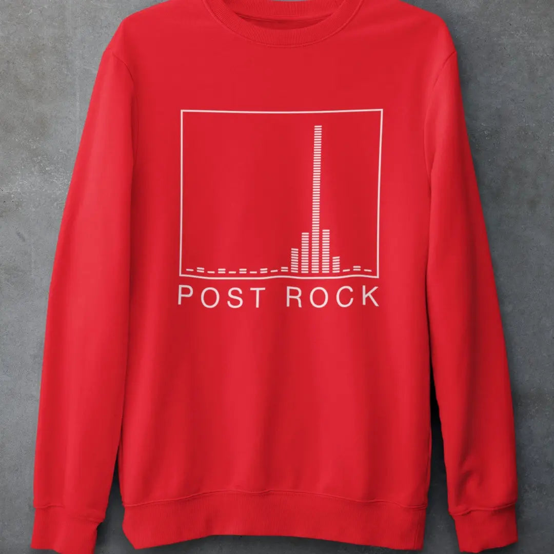 red-post-rock-frequency-jumper-post-punk-rock-design-post-rock-clothing-gift