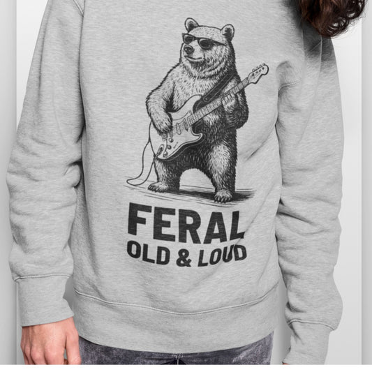 grey-unisex-music-sweatshirt-for-dads-with-rock-bear-design