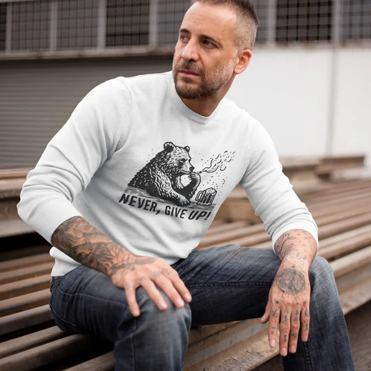 white-bear-sweatshirt-with-bojack-horseman-inspired-never-give-up-quote