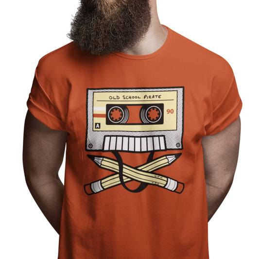Camiseta de casete pirata de la vieja escuela 