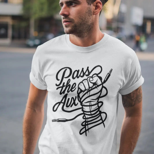 urban-style-photo-of-90s-alt-rock-t-shirt-with-pass-the-aux-message